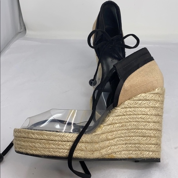 Sonia Rykiel Sz 39 Wedge Platform Clear Sandal - Picture 5 of 12